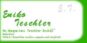 eniko teschler business card